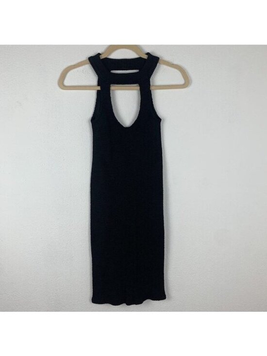 Janet Clark Dresses & Skirts - ✨3/$30 VINTAGE Janet Clark It's Hot Hawaii Stretchy Black Bodycon Keyhole Dress
